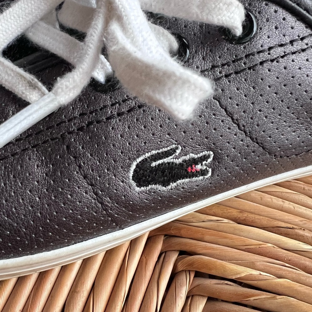 Lacoste Black and White Athletic Shoes - Picture 4 of 9
